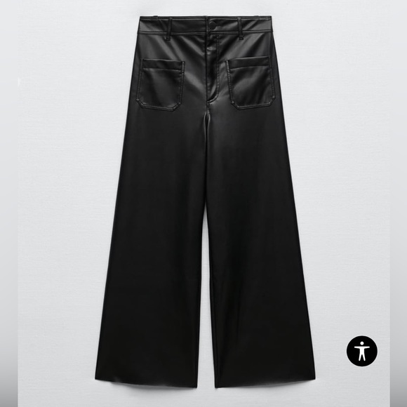 Zara Pants & Jumpsuits Zara The Marine Straight Faux Leather Pants